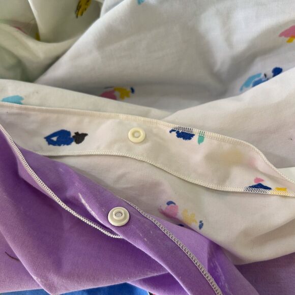 Ken‎ Done Duvet Doona Cover 80s 90s Queen Size Parrots & Fish Colorful Tropical - Picture 13 of 14